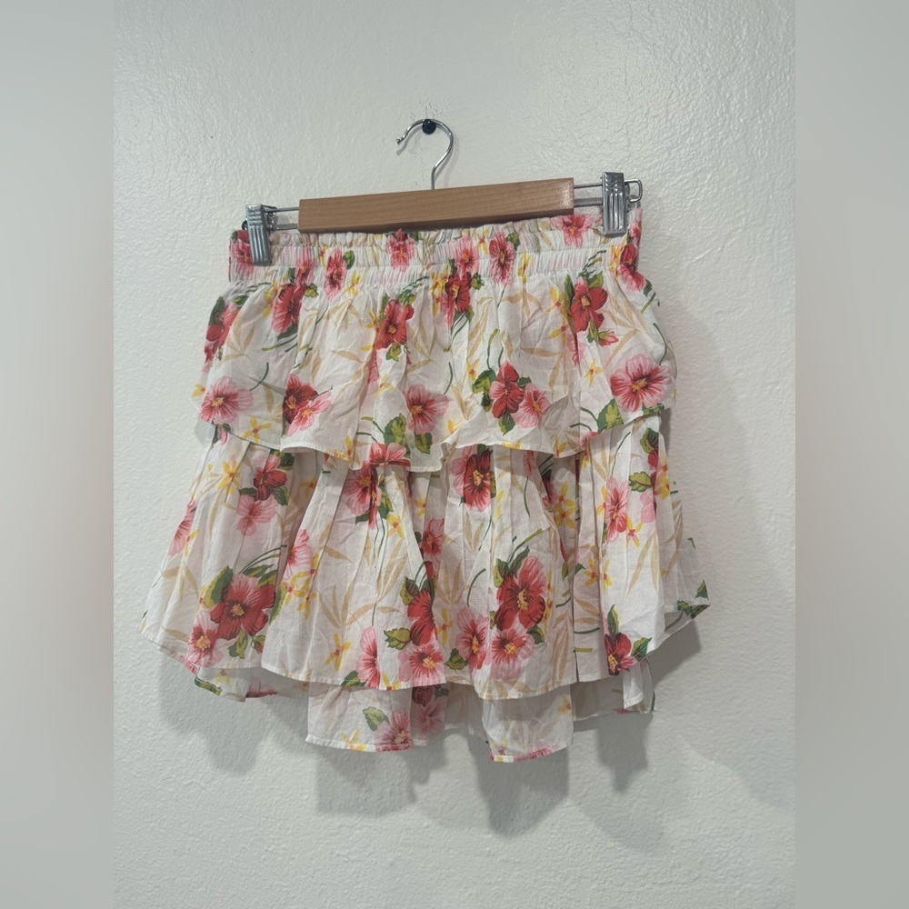 NWT LoveShackFancy Ruffle Mini Skirt in Island Vibes size Small - Picture 4 of 6